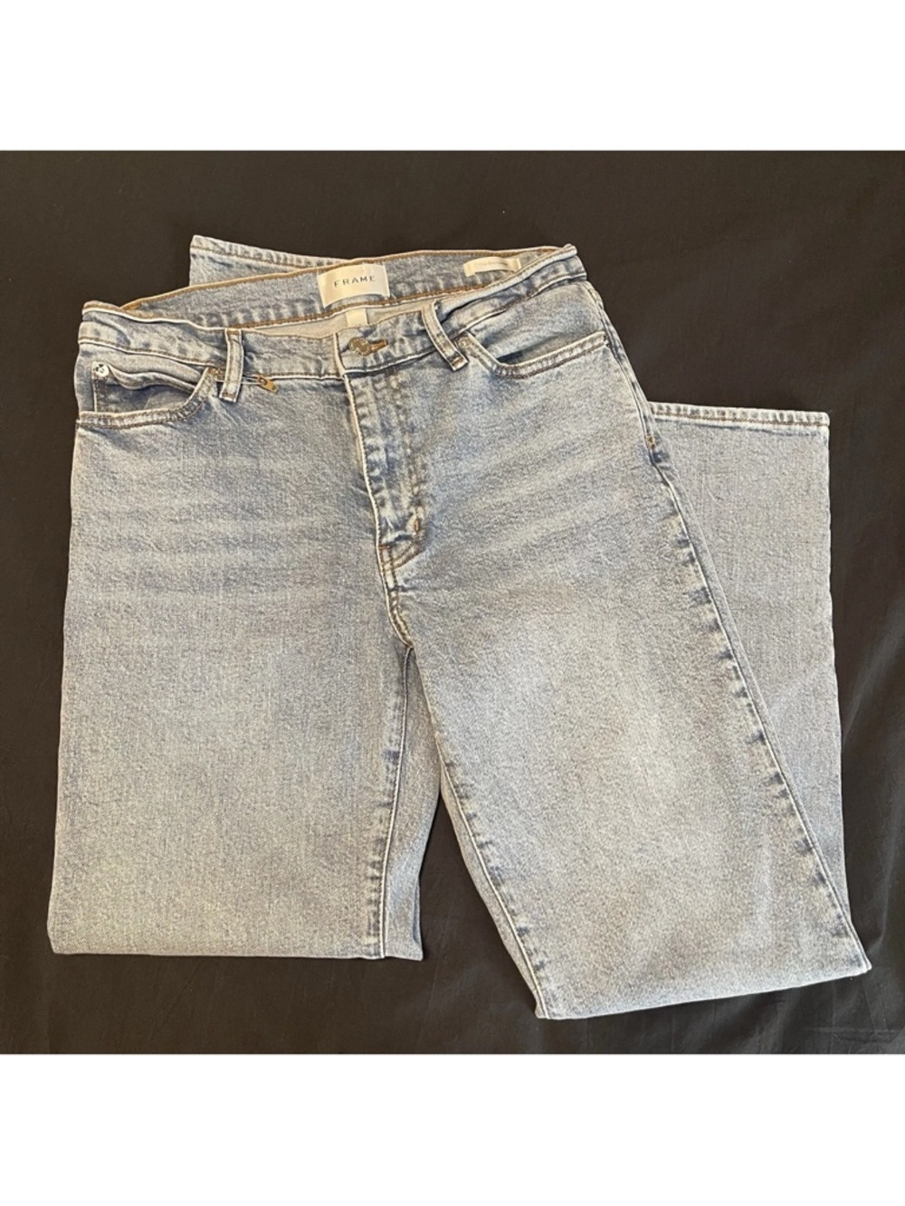 Frame Women's The Borrowed Mid Rise Boyfriend Jeans Blue Sz 27
